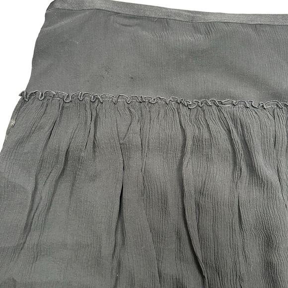 Tommy Bahama Tiered Silk Skirt Black and Multicolored Pattern Size Large (16) - Picture 8 of 10